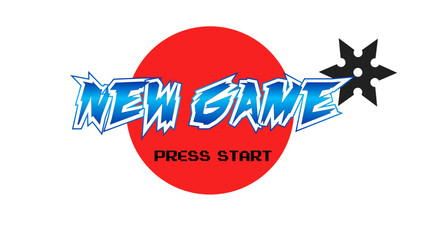 Poster - new game.retro game. for game assets in vector illustrations.