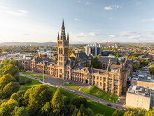 Aerial View Of Kelvingrove Art Museum, Glasgow, Scotland.