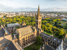 Aerial View Of Kelvingrove Art Museum, Glasgow, Scotland.