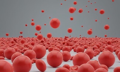 Red blood cells concept