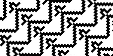 Sticker - Pixel geometric background. Abstract monochrome vector background.