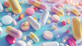 Fototapeta Big Ben - Pílulas de remédios - Papel de parede 