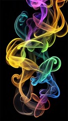 Poster - Colorful rainbow colored smoke in the motion. Slow motion abstract background. Vertical composition. Live backdrop best for yours video backdrops, opener, lockscreen, cover, intro, , presentation