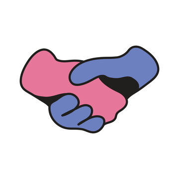Shaking hands vector illustration usable for design asset, clip art etc
