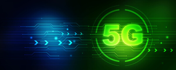 Poster - 2d rendering 5G Network 5G Connection
