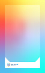 Poster - Vertical story template in gradient colors. Social media frame vector illustration.