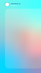 Poster - Vertical story template in gradient colors. Social media frame vector illustration.