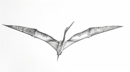 Wall Mural - clipart vector illustration of a flying dinosaur, pterodactyl.