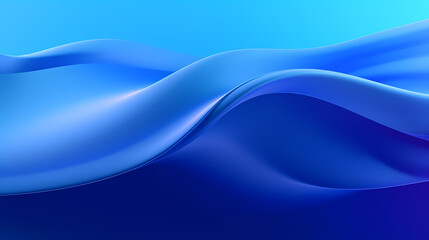 Sticker - Abstract blue wavy shape background