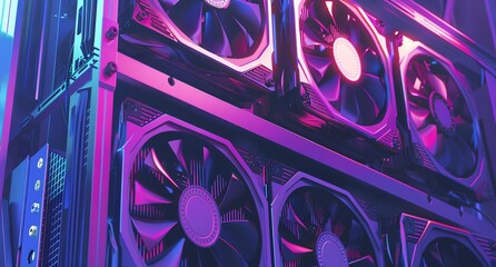 Canvas Print - a close up of a computer fan