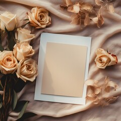 Canvas Print - frame and rose