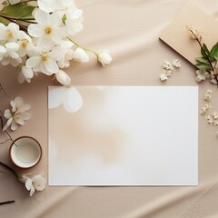 Canvas Print - card with flowers