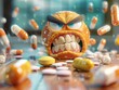 Common adverse reactions to medication include nausea, dizziness, and skin rash , pastel, 3d animator, no contrast, clean sharp focus
