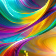 Dance of Colors. Abstract colorful fluid design.