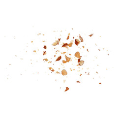 Almond nut crumbs isolated transparent