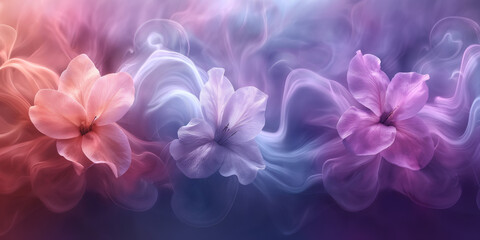 Wall Mural - close-up floral background