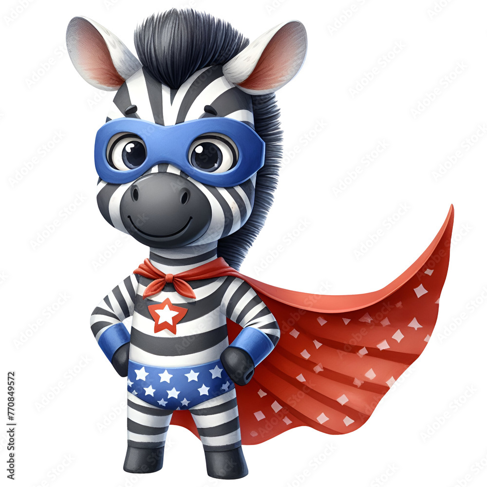 Watercolor Cute Animal Superheroes Clipart, Cute Baby Animals PNG ...