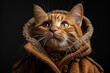 Stylish Whiskered Feline Fashionista Exuding Elegance and Attitude: A Banner Portrait