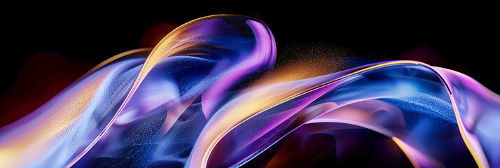 Wall Mural - Fluid Dynamics of Light: An Abstract Expression of Motion and Energy in a Colorful, Textured Landscape