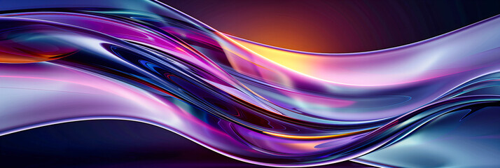 Wall Mural - Illuminating the Digital Path, Abstract Light and Color Patterns Merge in a Vision of Future Technology