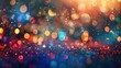 colorful lights with bokeh effect generative ai