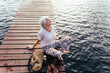 Senior aged woman feeling freedom,enjoying vacation. No stress,calm mind,relax, happy retirement, healthy lifestyle, outdoor portrait.