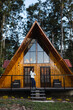 © Luis Herrera/Stocksy - modern wood cabin