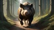 a-boar-with-a-determined-expression-forging-ahead-