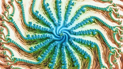 Wall Mural - 4k abstract multicolored motion graphics background. fractal sequence patterns 3d. for yoga or clubs