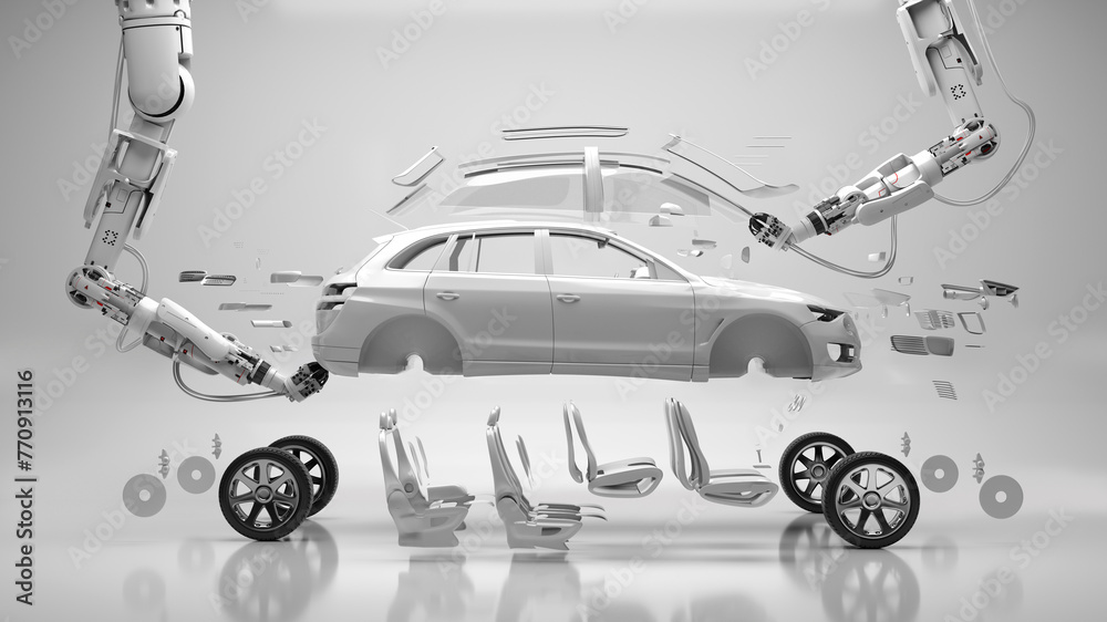 car assembly Stock Illustration | Adobe Stock