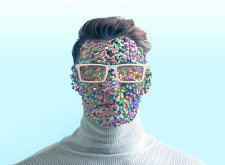 pixel man