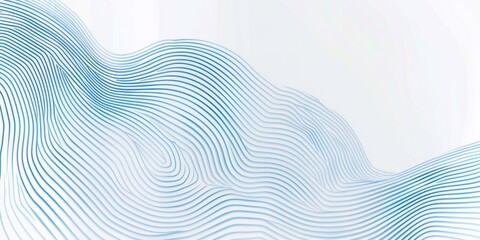 Poster - abstract linear lines form pattern for a background design, using a blue and white color scheme the 