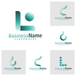 Set of Letter L logo design vector. Creative Initial L logo concepts template