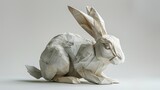 Fototapeta  - A bunny made of paper