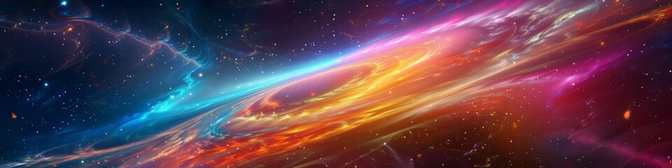 Wall Mural - Explosive waves of cosmic energy. Abstract colored background.