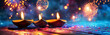 Happy Diwali festival banner design, the festival of lights poster