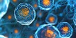 Exploring the Intriguing World of Cellular Therapy Regeneration: A Close-Up Look at Body Cells and Stem Cell Research. Concept Cellular Therapy, Regeneration, Body Cells, Stem Cell Research
