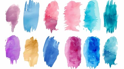 Canvas Print - Modern watercolor brush strokes.