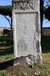 Ruin of a roman temple with a latin inscription