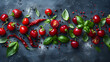 Fresh Cherry basil pepper food ingredients