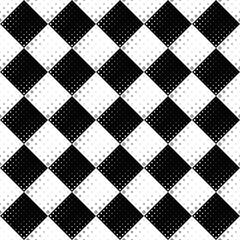 Poster - Black and white circle pattern background - abstract vector graphic design from circles