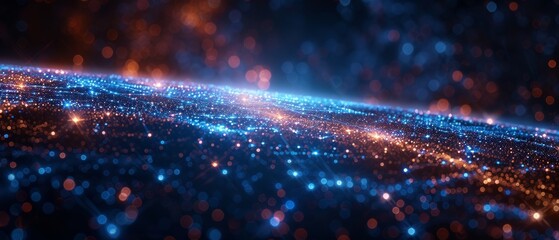 Aufkleber - This abstract banner shows satellites transmitting wireless signals of global internet transmission. The satellites are artificial earth satellites with solar panels mounted on their orbits.