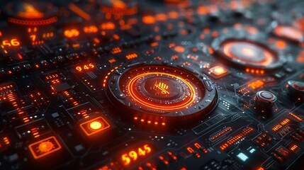 Leinwandbilder - A GUI (Graphical User Interface) is a concept that organizes information.