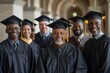 Group of Celebrating Middle-Aged American Graduates After University Completion Generative AI