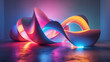 Background with 3d abstract glow shape