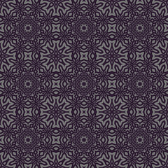 Elegant very beautiful purple and gray seamless pattern. Ornamental style tribal ethnic background