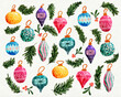 © Sally Anscombe/Stocksy - Christmas decoration Baubles illustration