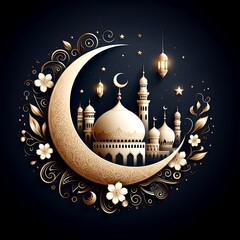 Wall Mural - Eid Mubarak Islamic wallpaper 