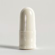 Medicinal suppository on a neutral background. Single healthcare capsule with a glossy finish. Concept of targeted medication, medical treatment, drug delivery, and specific therapeutic application.
