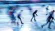 © Olive Studio - Dynamic Ice Skating Detailed photographs of ice skaters gliding across ice rinks with blurred motion conveying the elegance and fluidity of their mo  AI generated illustration